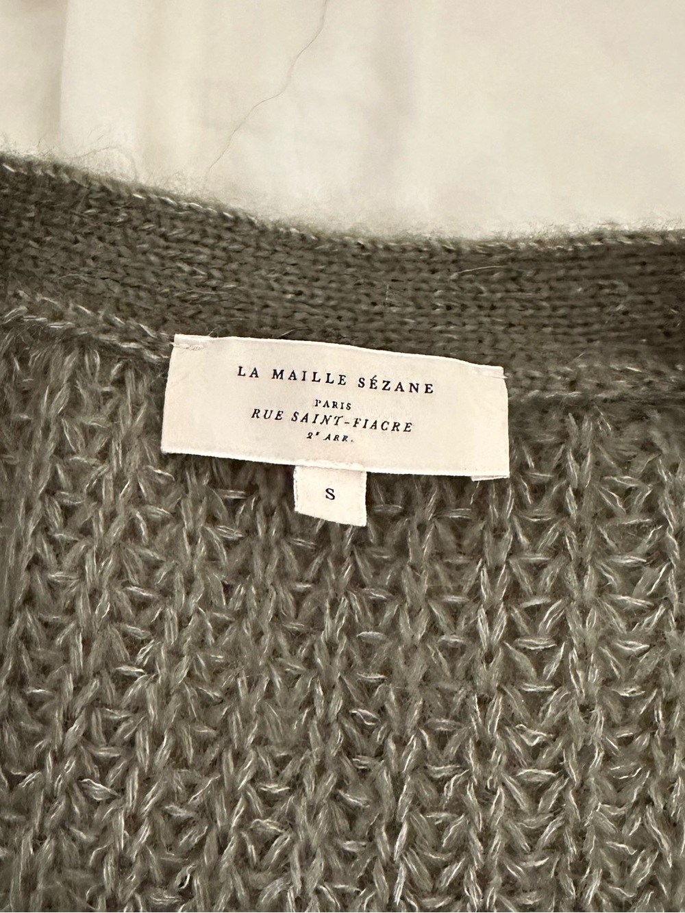 Sezane Olive Green Achille Knit Cardigan - Picture 4 of 6